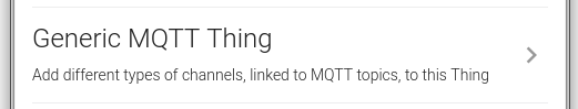 Add Generic MQTT Thing